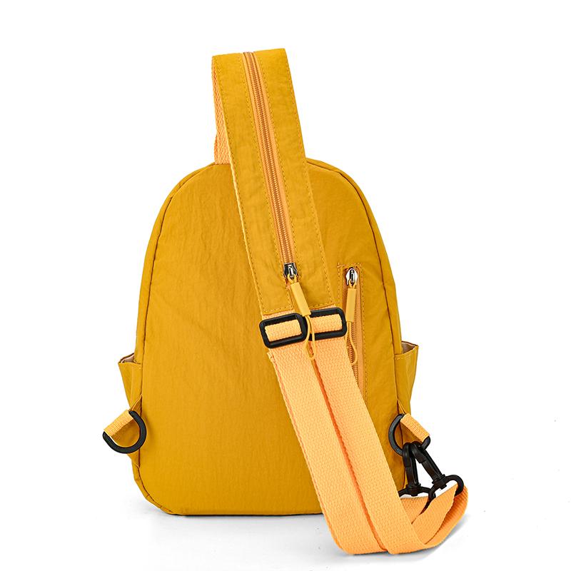 Solid Color Multifunctional Backpack Student Lightweight Chest Outdoor Travel Backpack