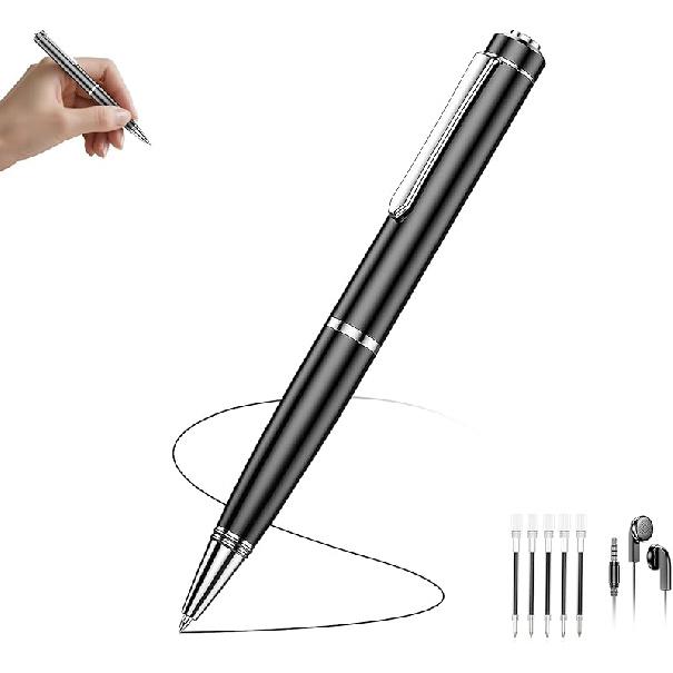 

64 ГБ Цифровий диктофон, Аудіозаписувач з 25-годинним терміном служби батареї, Пристрій для запису з функцією відтворення та голосовою активацією зі зменшенням шуму на основі ШІ 64GB.