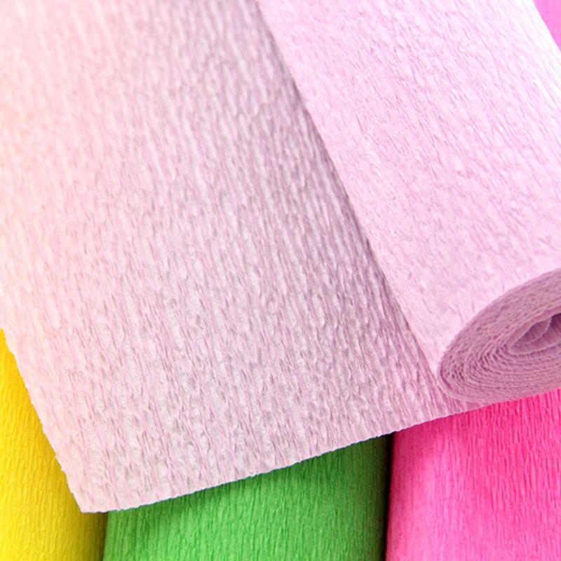Color Handmade Crepe Paper Diy Paper Flower Material Gift Paper Roll Edge Paper Kindergarten Handmade Flower Origami