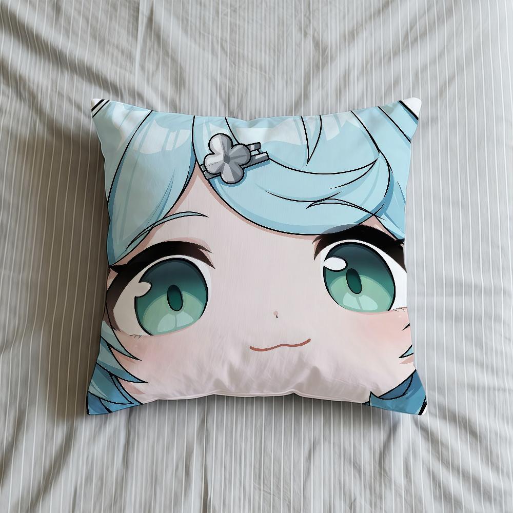 Cushion Cover Face Game Soft Case Sofa Cute Zero Zone Living Room Home Comfortable Office Q Decor Protective Pillow Zenless