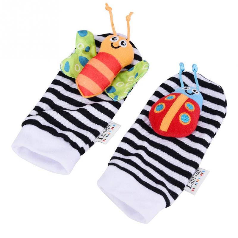 Buy Infant Animals Rattle Socks&Wristbands Baby Sound Rattle Toys at