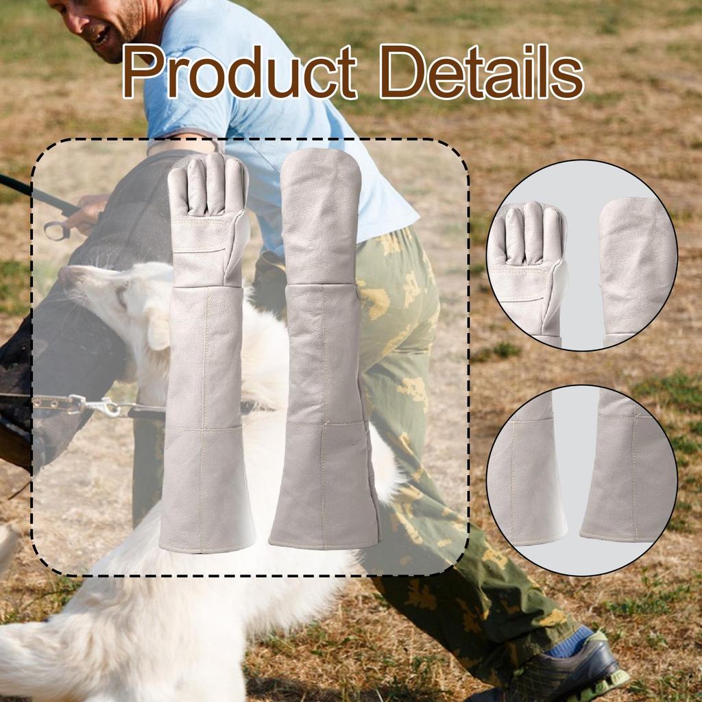 Animal Handling Gloves Bite Resistant Multiuse Scratch PU Leather Work