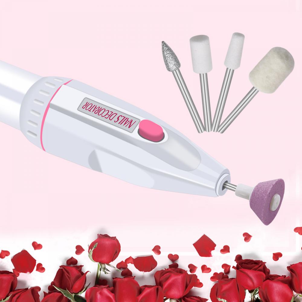 Tragbares 5-in-1-Set für elektrische Nagelbohrer, Akku, Maniküre, Pediküre, Schleifen, Polieren, persönliches Maniküre- und Pediküre-Set