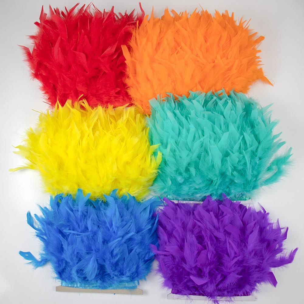 1Yard Natural Turkey Feathers Trim 10-15Cm Fluffy Feather Ribbon For Crafts Accessories Wedding Party Clothing Sewing Decoration