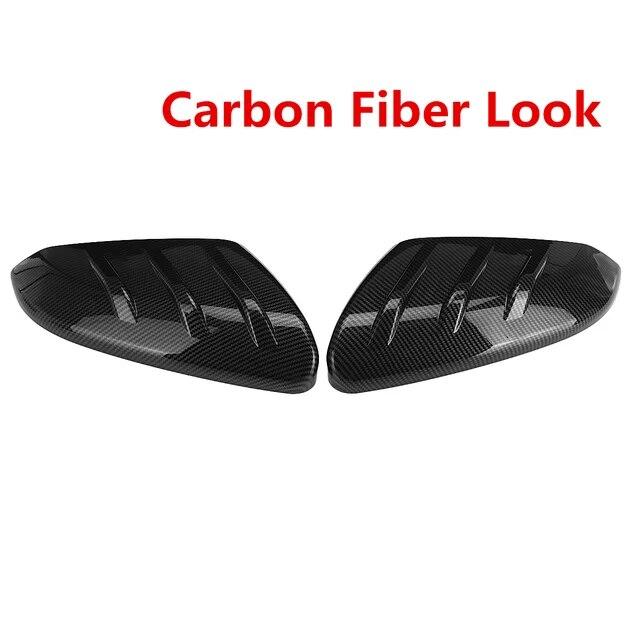 Pair Car Rearview Mirror Cover Glossy Black/Carbon Fiber Side Door Mirror Cover For Honda Civic 10th 2016 2017 2018
