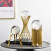 Modern Minimalist Geometric Crystal Ball Decor Iron Art Luxury Living Room Entryway TV Cabinet Home Decor