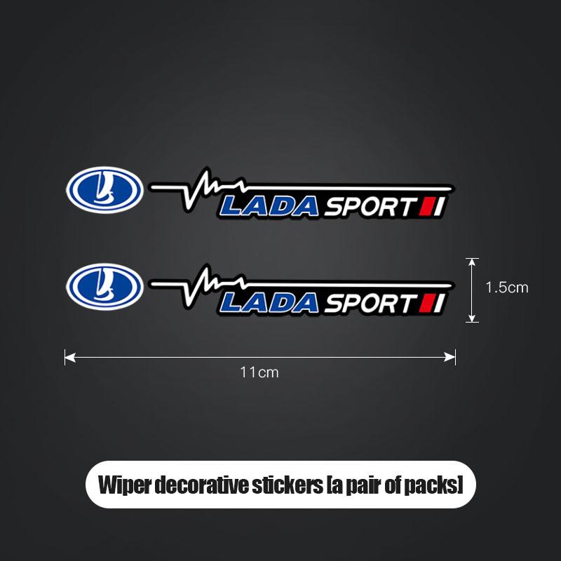 2Pcs Car Window Wiper Stickers Creative Sticker For Lada Niva 2107 Xray Vesta Priora Granta Kalina 2106 Auto Emblem Decor Decals SS14