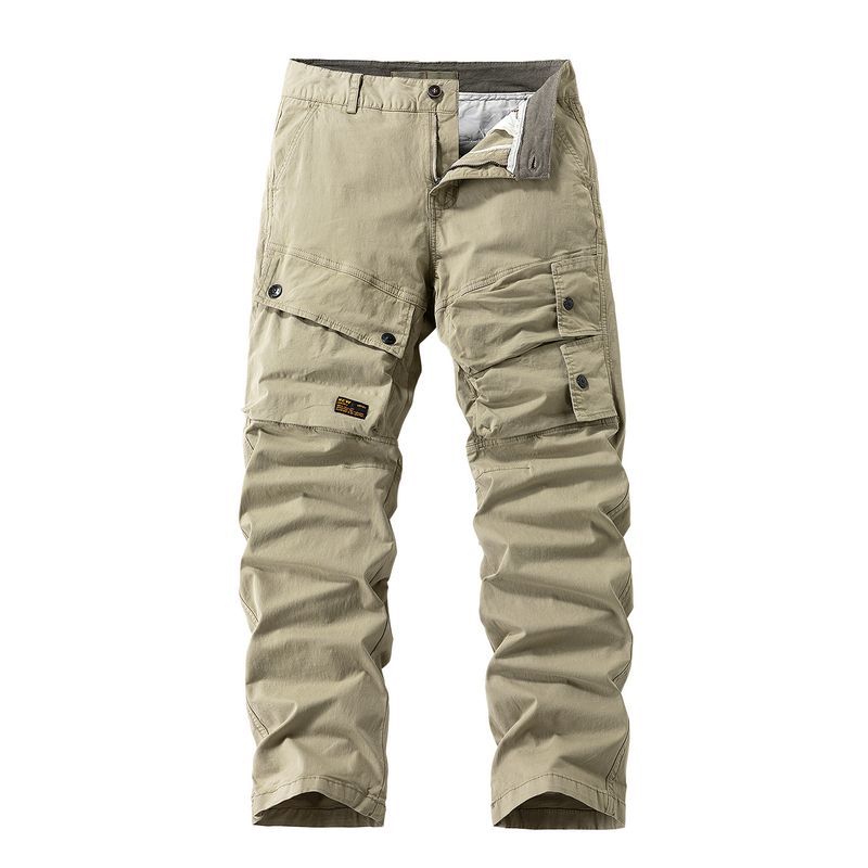 Men's Multi-Pocket Cargo Pants, Export Surplus, Autumn/Winter Thickened American-Style Casual Fashion Trendy Straight-Leg Trousers