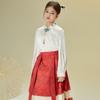 Little Tiger Patty Girls' New Chinese Style Shirt & Skirt Set