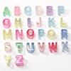 5Pcs Acrylic Beads Ice Plated Colorful Rainbow Sunshine Letter Bead For DIY Necklace Bracelet Earrings Jewelry Making Craft Accessories