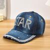 1pc Diamond-Encrusted Baseball Cap,Y2K Style Star Pattern,Casual Design,Adjustable Back Buckle,Daily Personalized Fashion Items
