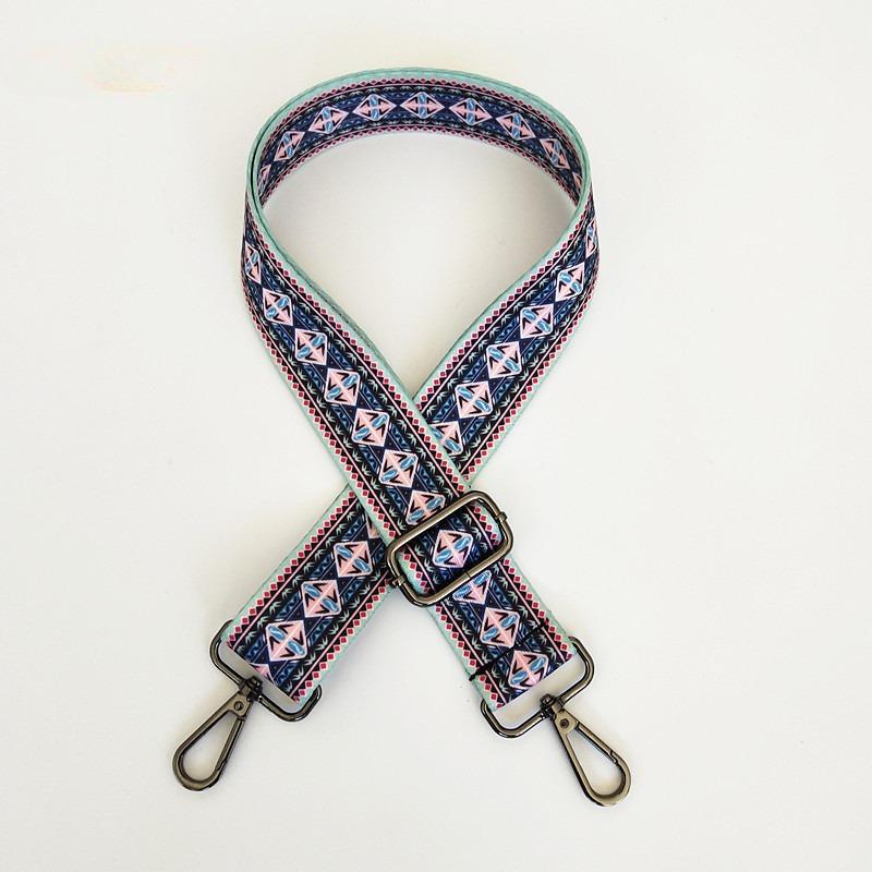 New Ethnic Style Series Women's Bag Shoulder Strap Accessories Adjustable Wide Shoulder Strap Color Bag Versatile Webbing