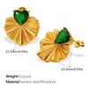 French Retro Love Color Diamond Stud Earrings Stainless Steel Gold-Plated Personalized Multi-Style Stud Earrings Women