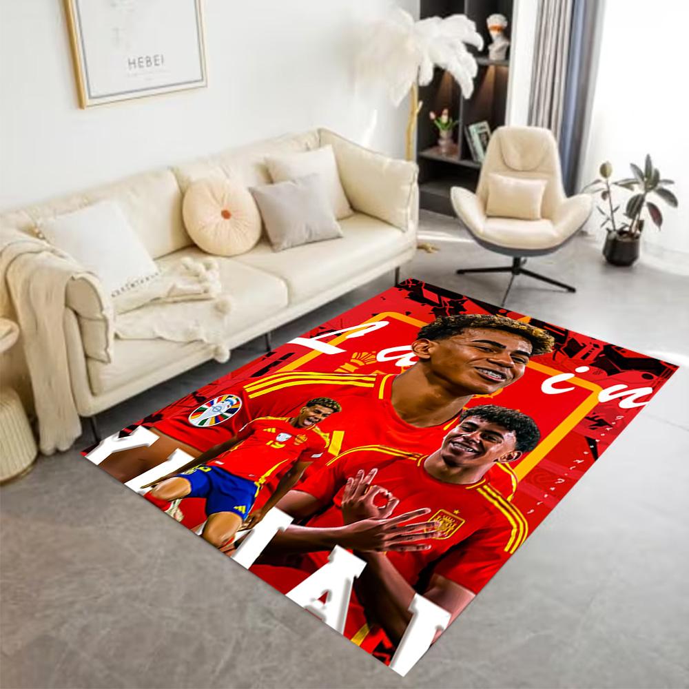 Yamal's Future Football Floor Rug Office Rug Suitable for Decorate room Dormitory Game Room Dining Room Anti-slip Rug Decorate Offices Gift for