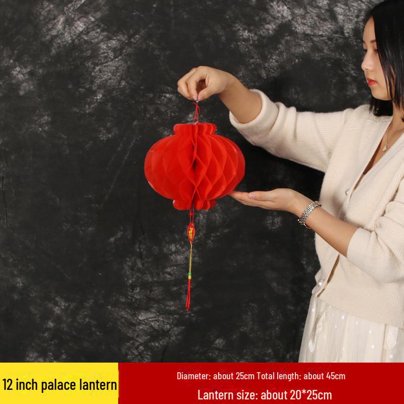 Red Honeycomb Lantern: Waterproof Outdoor Decoration for New Year's Day and Spring Festival