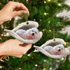 Dog Christmas Decoration Dog Tree Decoration Dog Sleeping Angel Wings Ornament Pet Keepsake Charm Cozy Christmas Tree Car