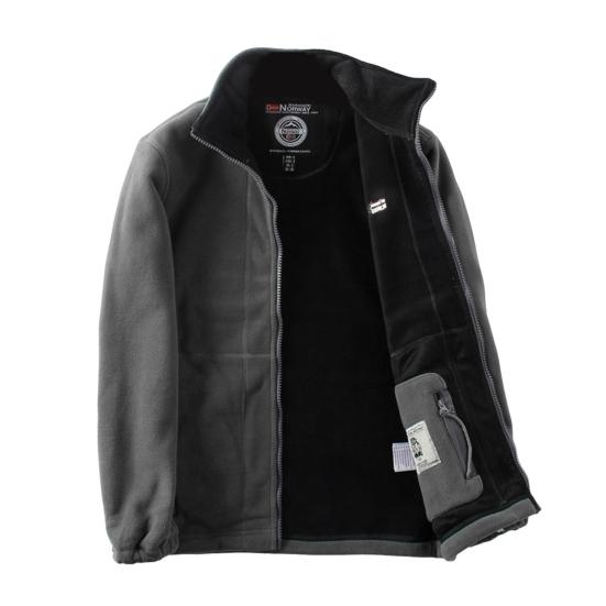 

Мужское пальто с лацканами, длинный рукав, двухстороннее флисовое пальто с карманами XXXXL серый