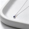 Elegant S925 Sterling Silver Blue Starry Sky Pendant Necklace - High-End Design with a Light Luxury Touch