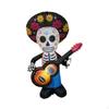 Halloween Inflatables Skull Guitar Outdoor Decorations for Holiday Yard Lawn