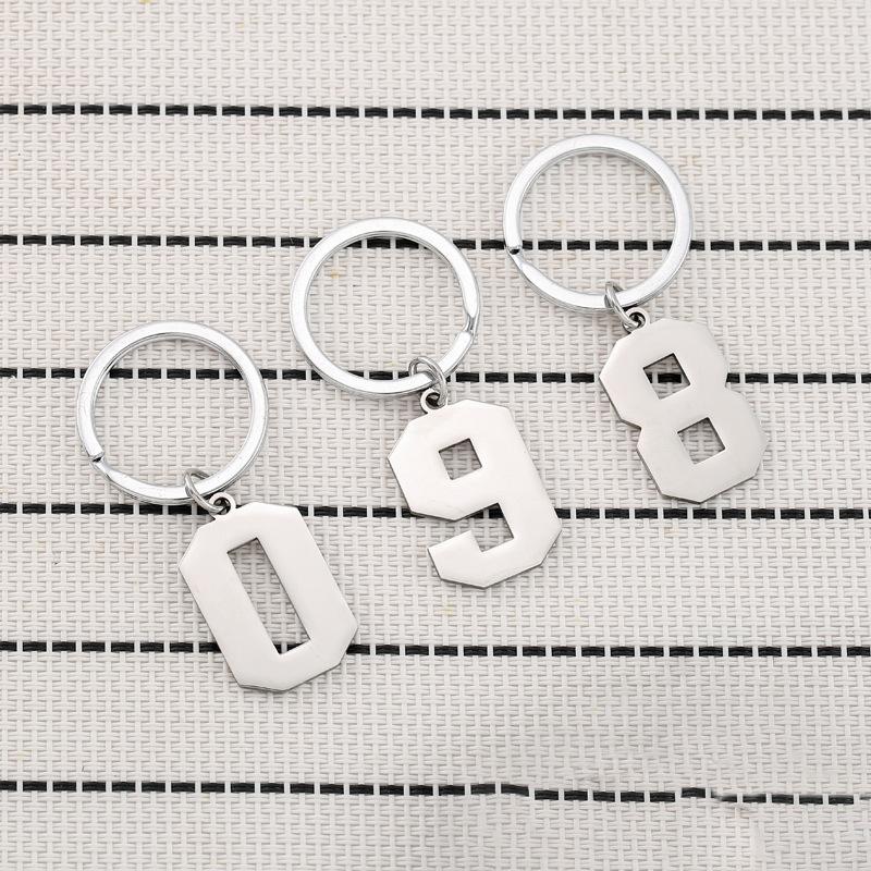 Creative and Unique New Digital Stainless Steel Key Ring Charms – Minimalist Digital Keyrings