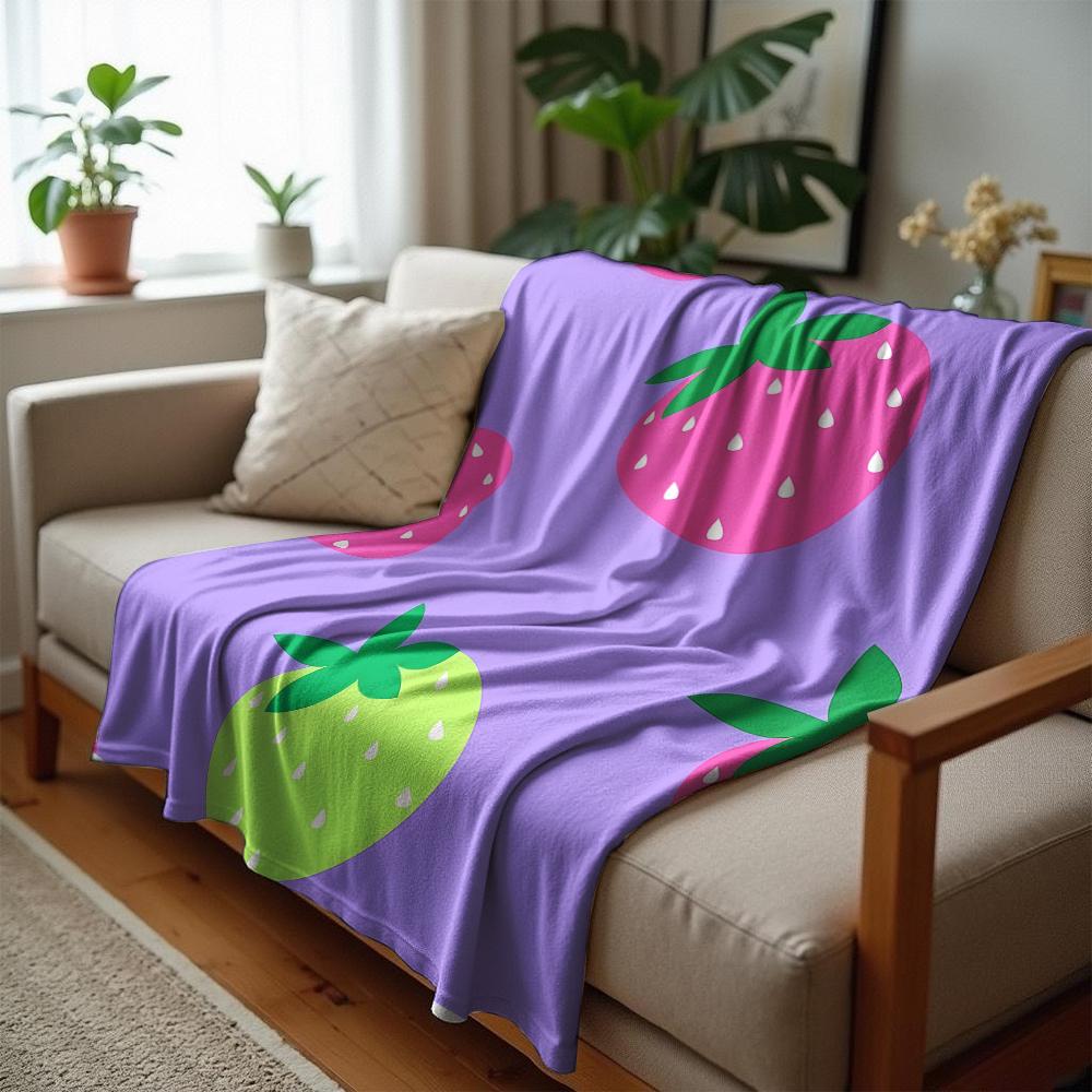Lilac Spooky Pumpkin Bat Cartoon Anime Print Flannel Blanket Soft Warm Throw for Kids Bedroom Sofa Christmas Office Car