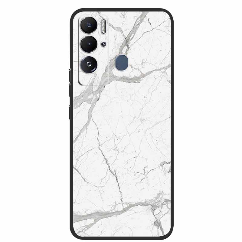 For Tecno Pova Neo Case Marble Soft Silicone Back Cover Phone Case for Tecno Pova Neo Bumper Coque LE6 Shockproof PovaNeo Funda