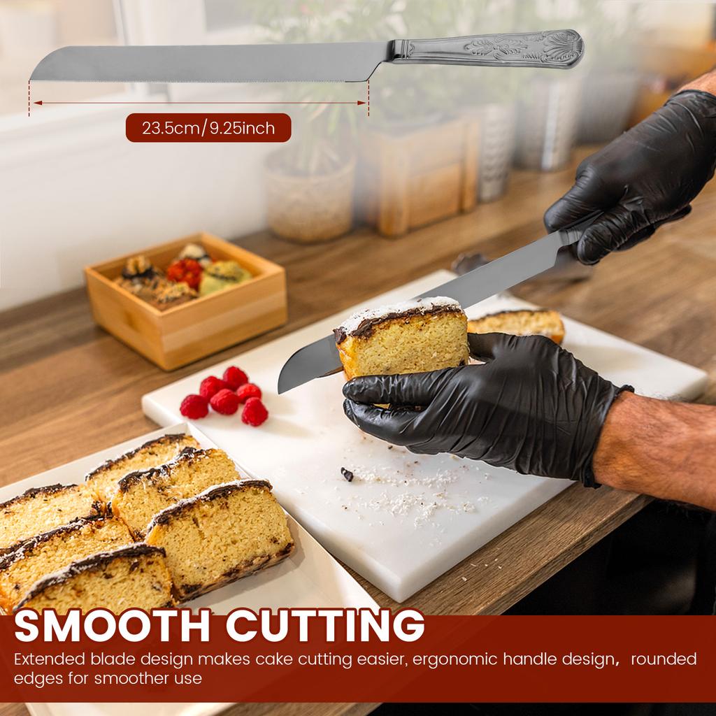 Tårt Skärset för Bröllop Elegant Tårtkniv och Serveringsset Tårtskärare Pajspatel för Födelsedag Årsdag Jul