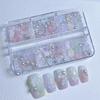 6 Grids Nail Art Decorations Bow Flower Nail Charms Cute Bow Flower Nail Charms  DIY Maicure