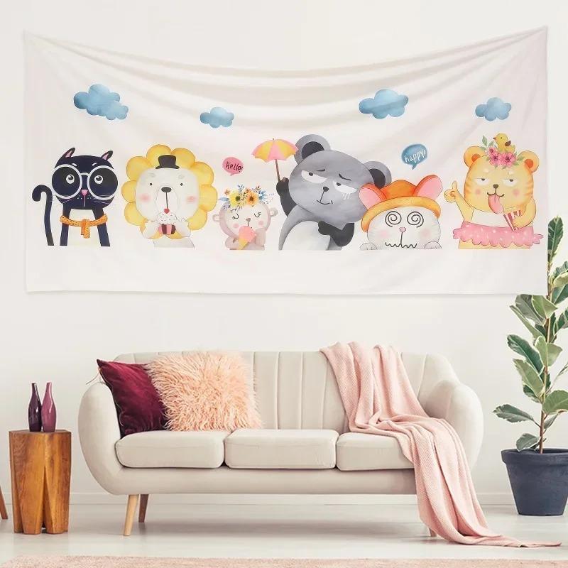 Simple Small Animal Decorative Tapestry Home Wall Living Room Office Decorative Tapestry