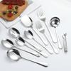 1010 Stainless Steel Western Cutlery Set: Steak Knife, Fork, Spoon, Dessert Spoon, Serving Fork, and Ice Spoon.