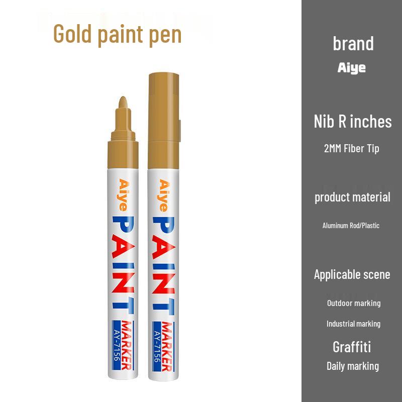 Stylo Peinture Imperméable à Séchage Rapide 2 mm pour Retouches sur Pneus - Résistant à la Décoloration Noir et Blanc