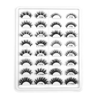 3D Nerz Wimpern Dreidimensionale mehrschichtige dichte Kreuzwimpern Nerzhaar Falsche Wimpern