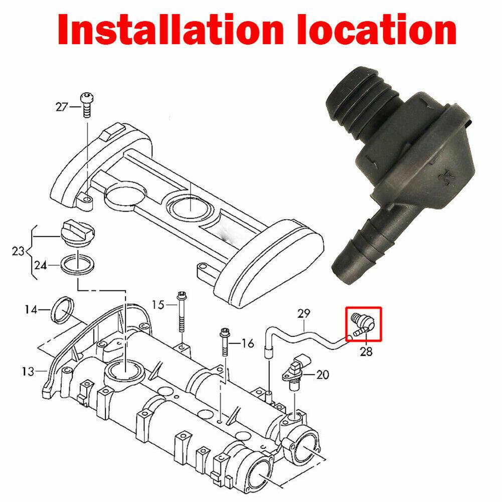 Vacuum Pump Check Valve 34331161300,030103175B For A1 11-14 A3 08-13 For SEAT ALTEA 07-15 06-09 05-15 For SKODA FA Ventilation Valves 4