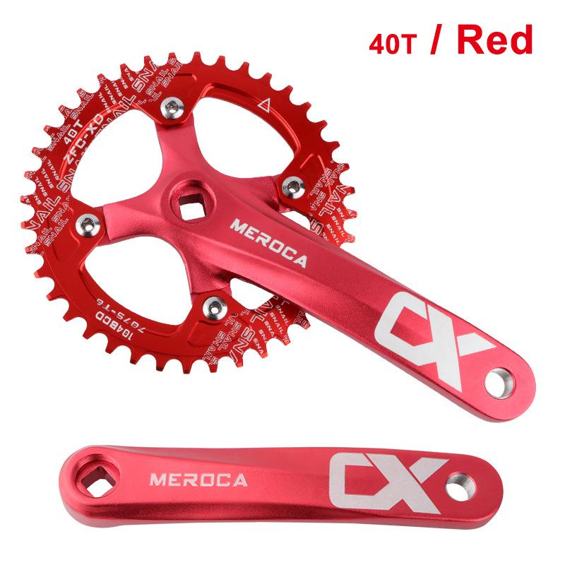 Günstiger Fahrradkurbelsatz aus Aluminiumlegierung Günstiger 104mm BCD Vierkant MTB Mountainbike Kurbelgarnitur 32/34/36/38T