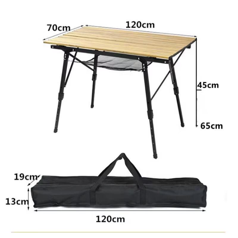 OIMG Portable Folding Outdoor Table with Storage Net