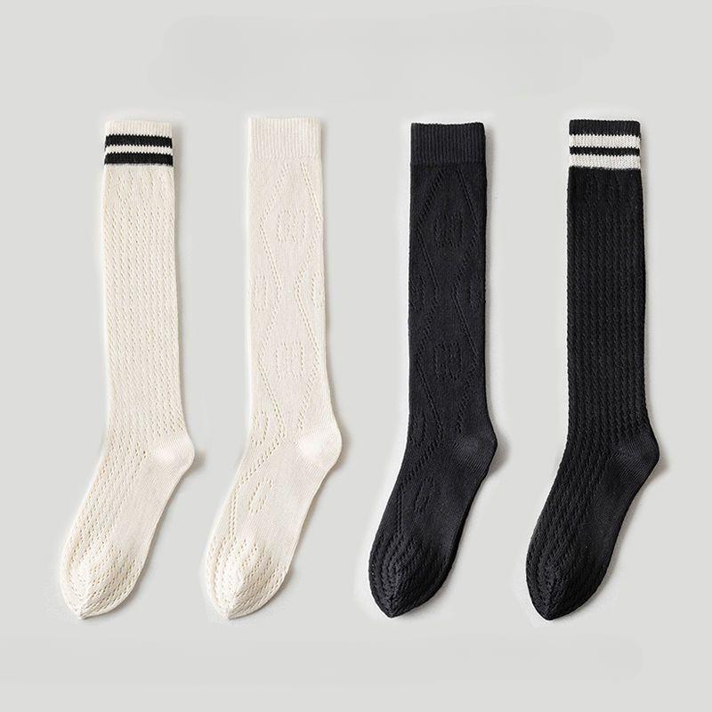 

4 пары женских гольфов до икры | Сетчатые ажурные сексуальные кружевные весенне-летние гольфы до колена в японском стиле для формы JK One Size