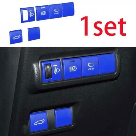 For Toyota Corolla Cross GL Cover Trim Blue Headlight Button Aluminum -
