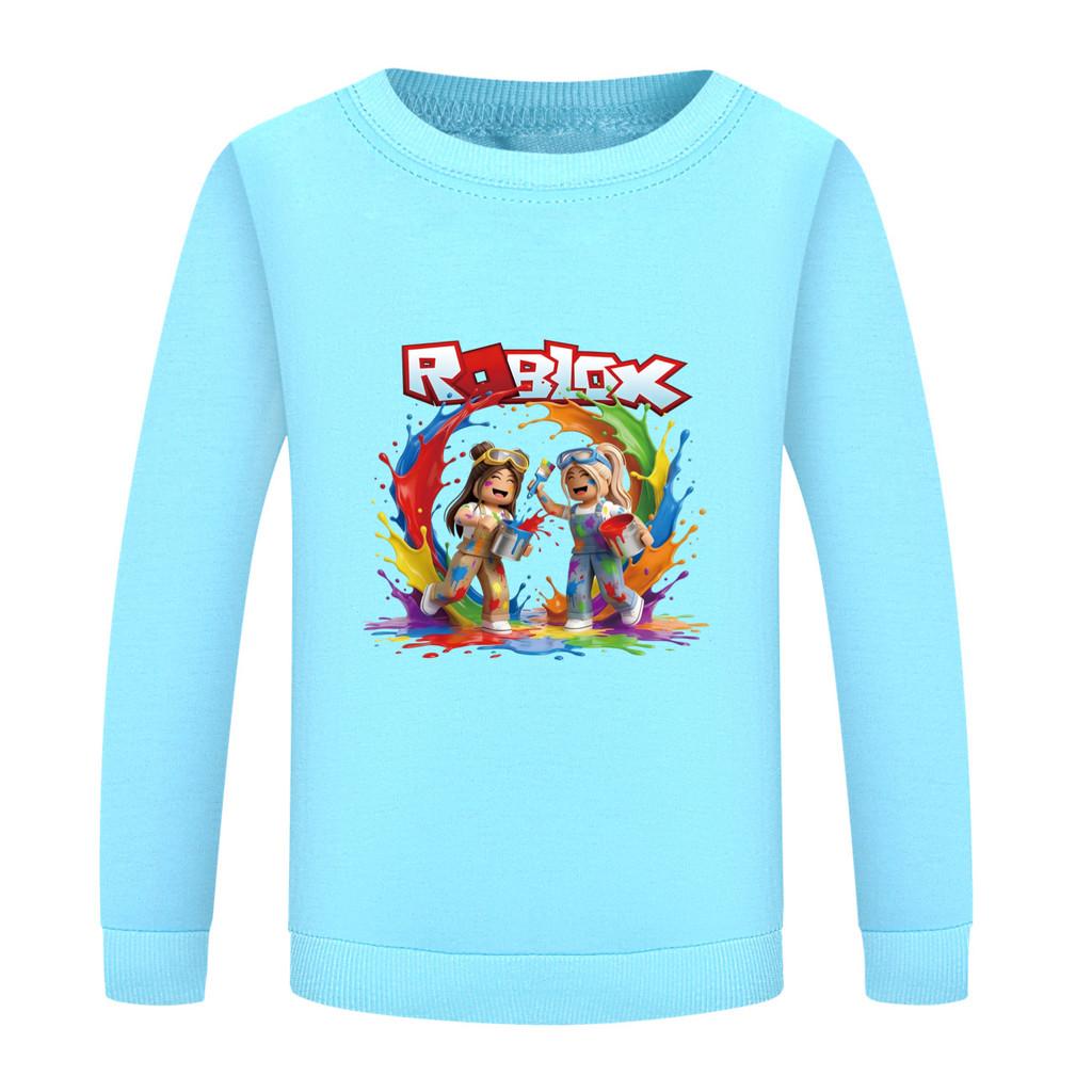 5577 Multi-color Children Boys Girls Roblox Printed Round Neck Long Sleeves Sweatshirt Top