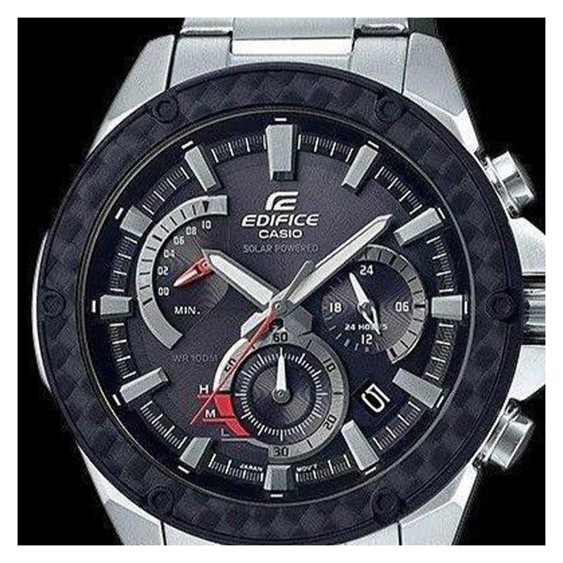Casio CASIOEDIFICE Series Classic Three-pin Chain Quartz Movement Stainless Steel Strap Japanese and Korean Watch Men's Watch Black Dial EQS-910D-1A