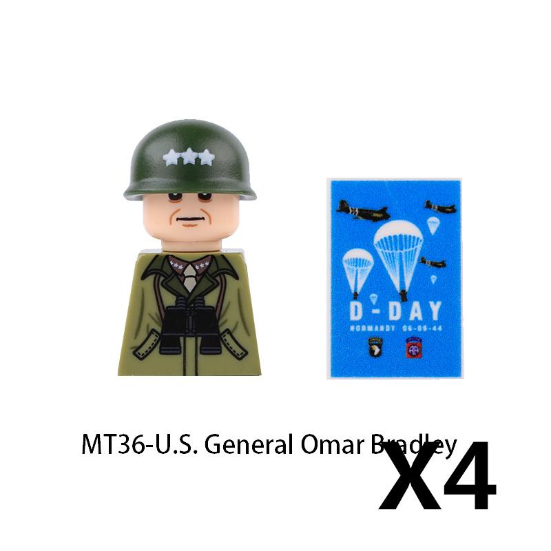 Military Soldier Figure Building Blocks British US French Army Weapons 101 Airborne Division Officer Infantry M1 Toys Gifts D126