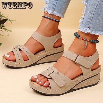 Women Sandals Soft Bottom Wedge Heels Sandals Summer Shoes Women Platform Sandalias Mujer Elegant Wedges Shoes for Women