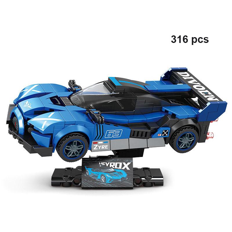 Technical Speed MOC Car City Super Rally Car Building Blocks Bricks Ornament Retro VintageToys For Kids Adults Birthday Gifts