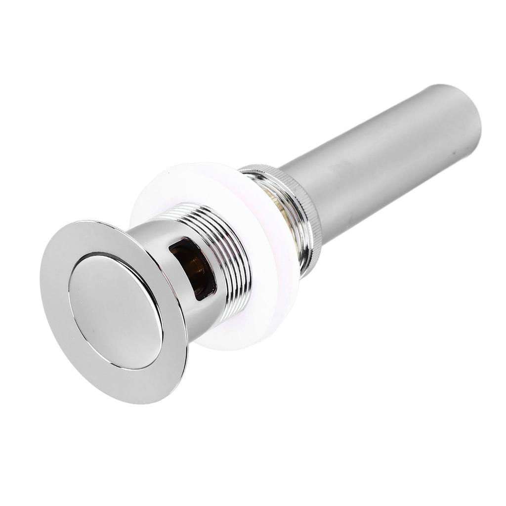Pop Up Sink Drain with Overflow Sink Vessel Drain Stopper Stainless Steel Quick Drainage Chrome Polished Sink Parts for