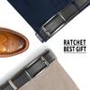 [WUCANUI] Men's Business Belt - Auto-Lock Closure, Large Size, Genuine Leather - Easy to Use, Suit, No Holes, Business, Gentleman, 75-120cm, Easy to