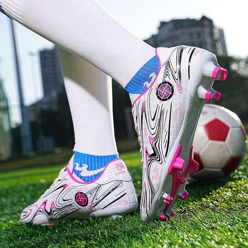 New Design White Golden Soccer Shoes for Men Women Crampons Football Cleats Cheap Sneakers Kids Football Boots zapatos de futbol