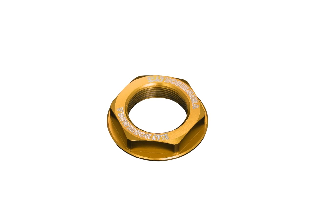 Yoshimura Steering Stem Nut M22xP1.0 Gold YOSHIMURA 623-573-5640 M22 x 1