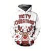 Autumn Winter Christmas Series 3D Digital Printed Men's Women's Loose Fitting Pullover Hoodies Fashionable Cartoon Long Sleeved Hoodies
