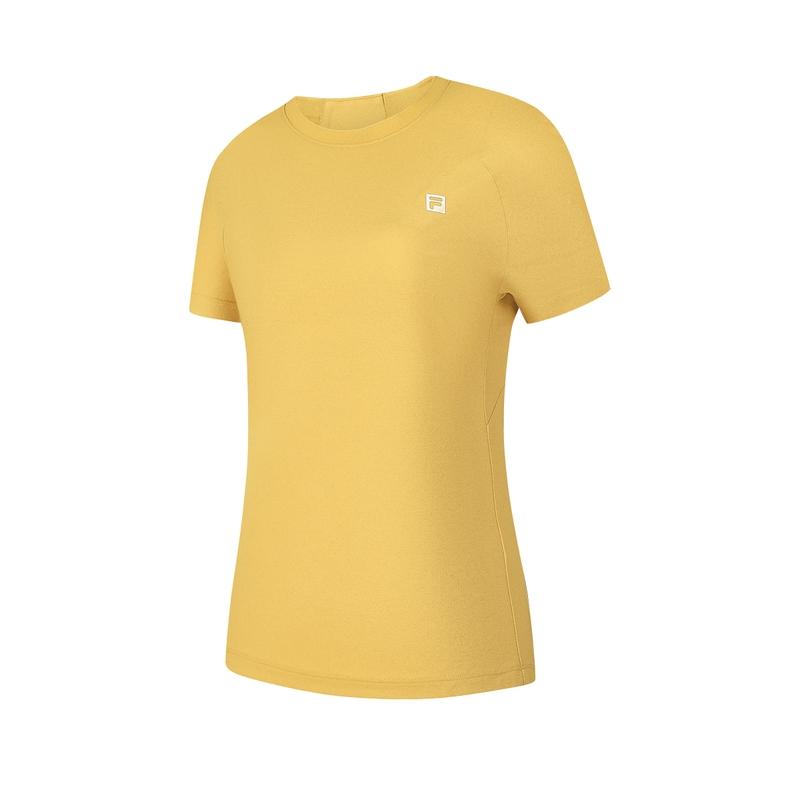 

New FILA x BBC EARTH T Shirt Women s Strawflower Yellow A11W437101FYE 160/80A/S