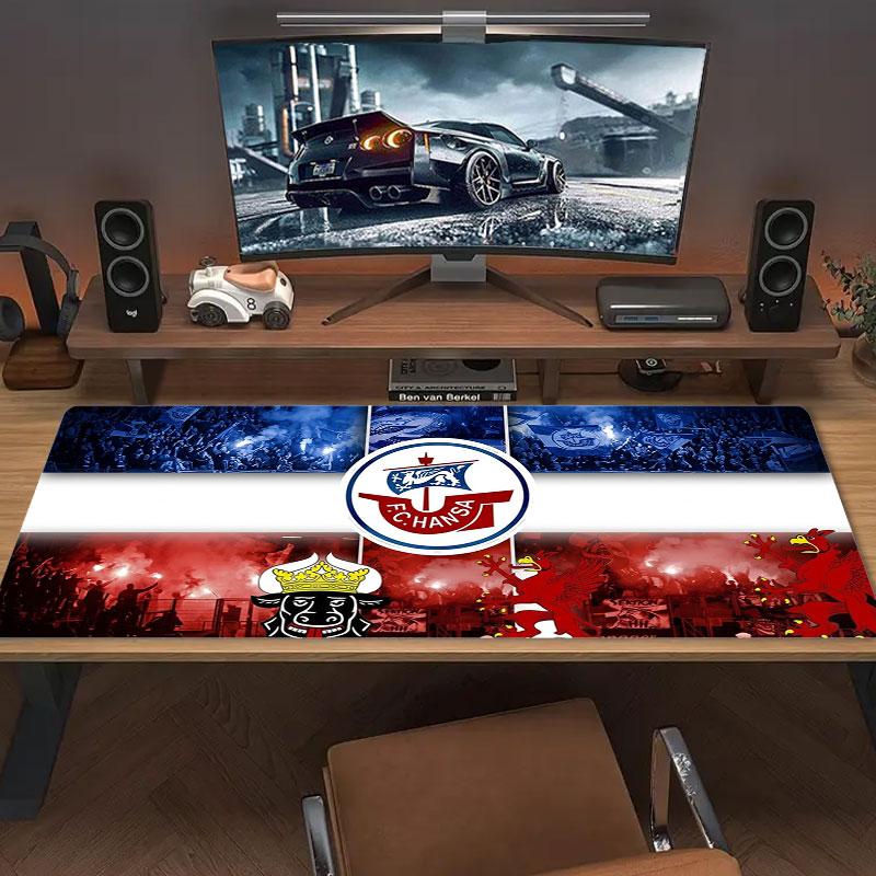 Hansa Fc Badge Large Size Mouse Pad Large Gaming Table Cushion Nonslip Laptop Tablet Big Mousepad Xxl Mat Mini Pc Playmat With Lock Edge