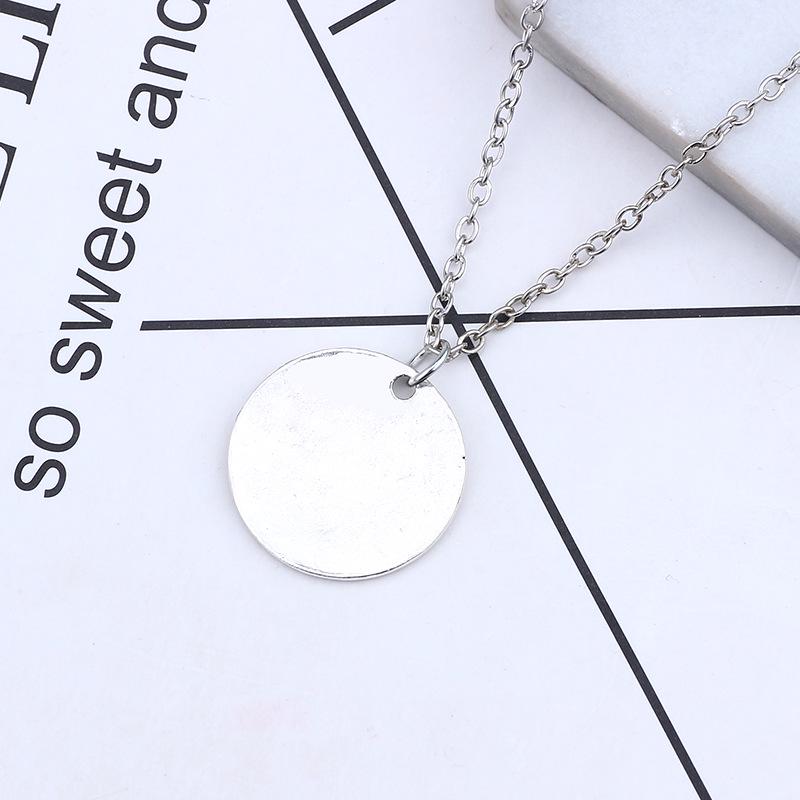 Fashion Round Medallion Neck Chain with YOU ARE MY PERSON Letters Creative Lover Necklace